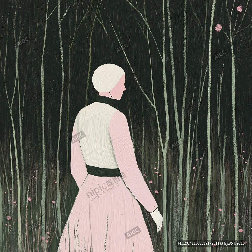 人物背影插画