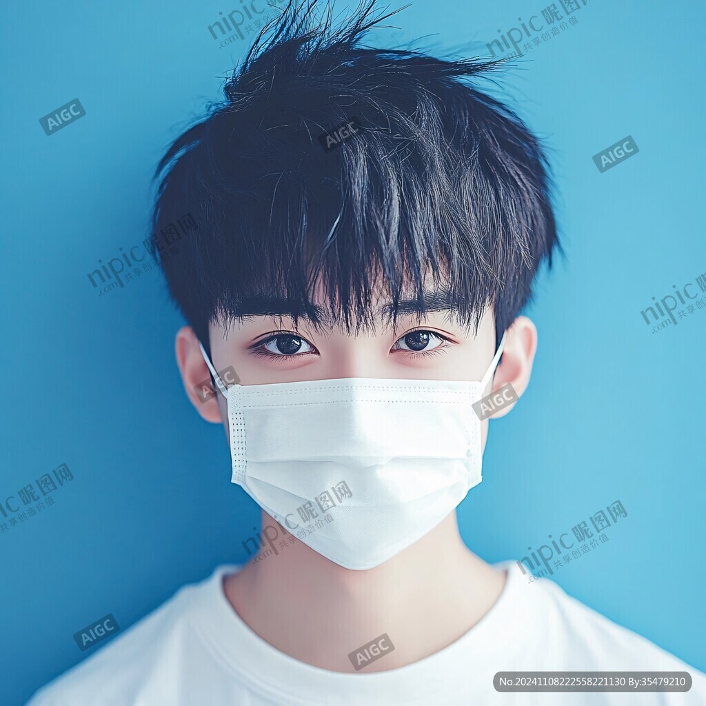戴口罩男孩