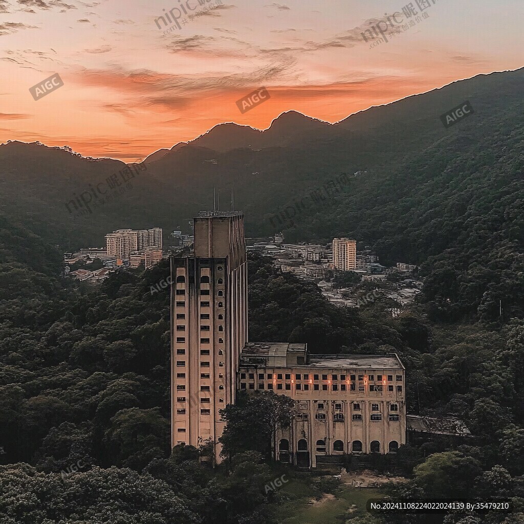 牯岭镇日落