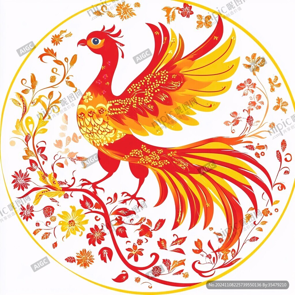 鸡年喜庆花纹