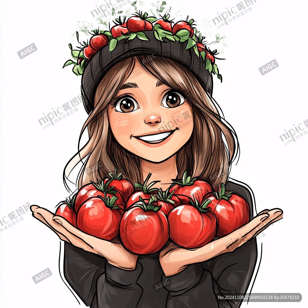 圣女果插画