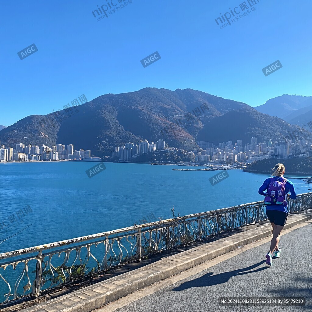 江边跑步