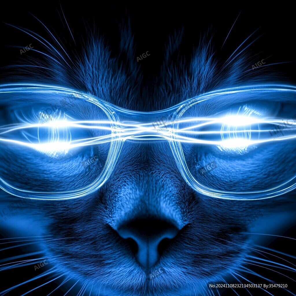 戴护目镜的猫