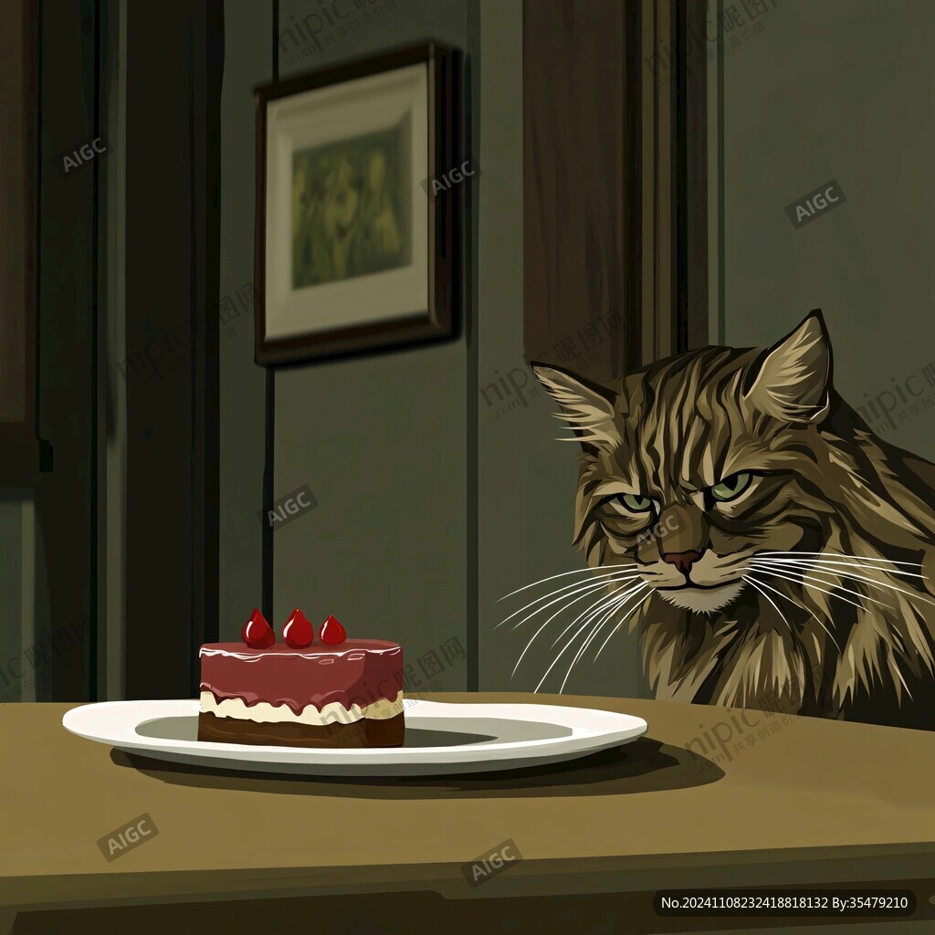 猫猫吃蛋糕