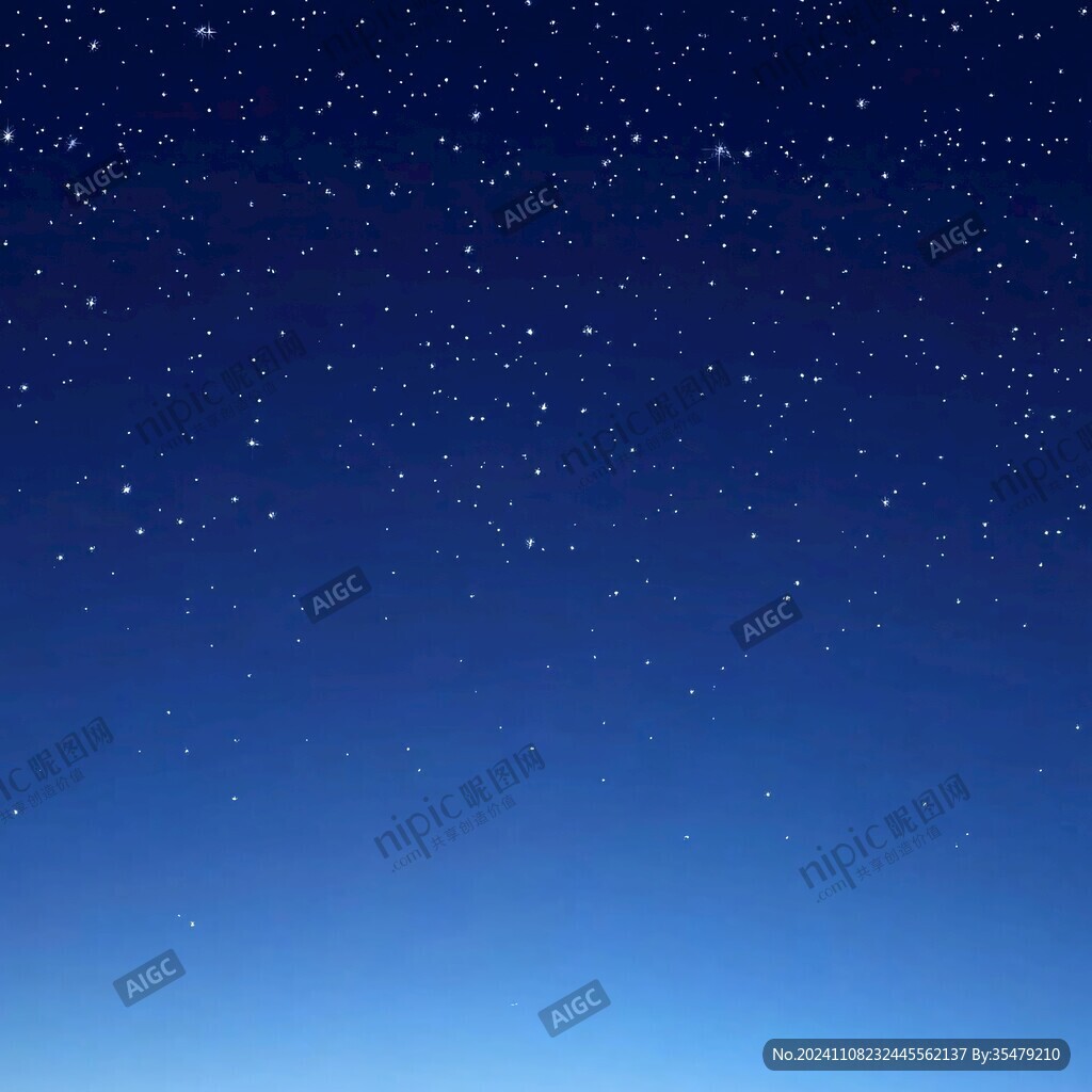 蓝色天空星空