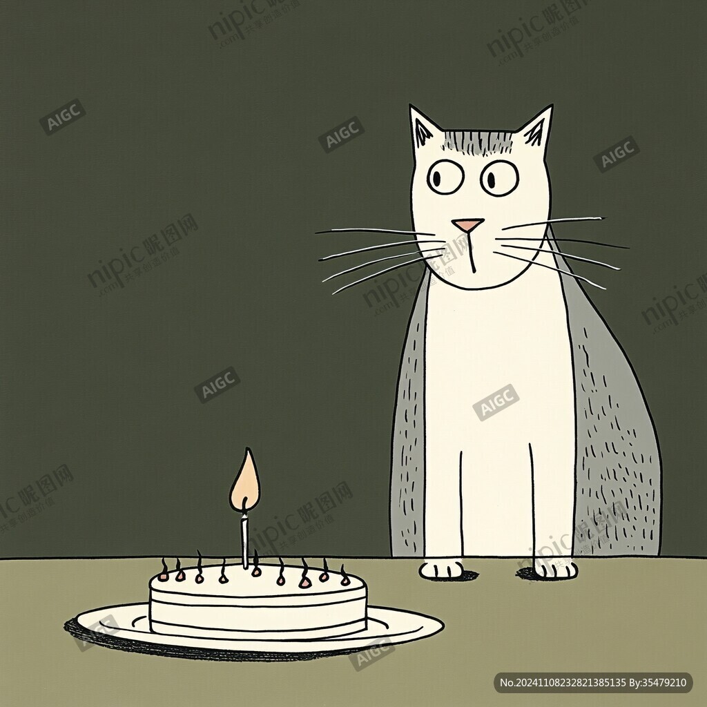 猫咪趣味插画