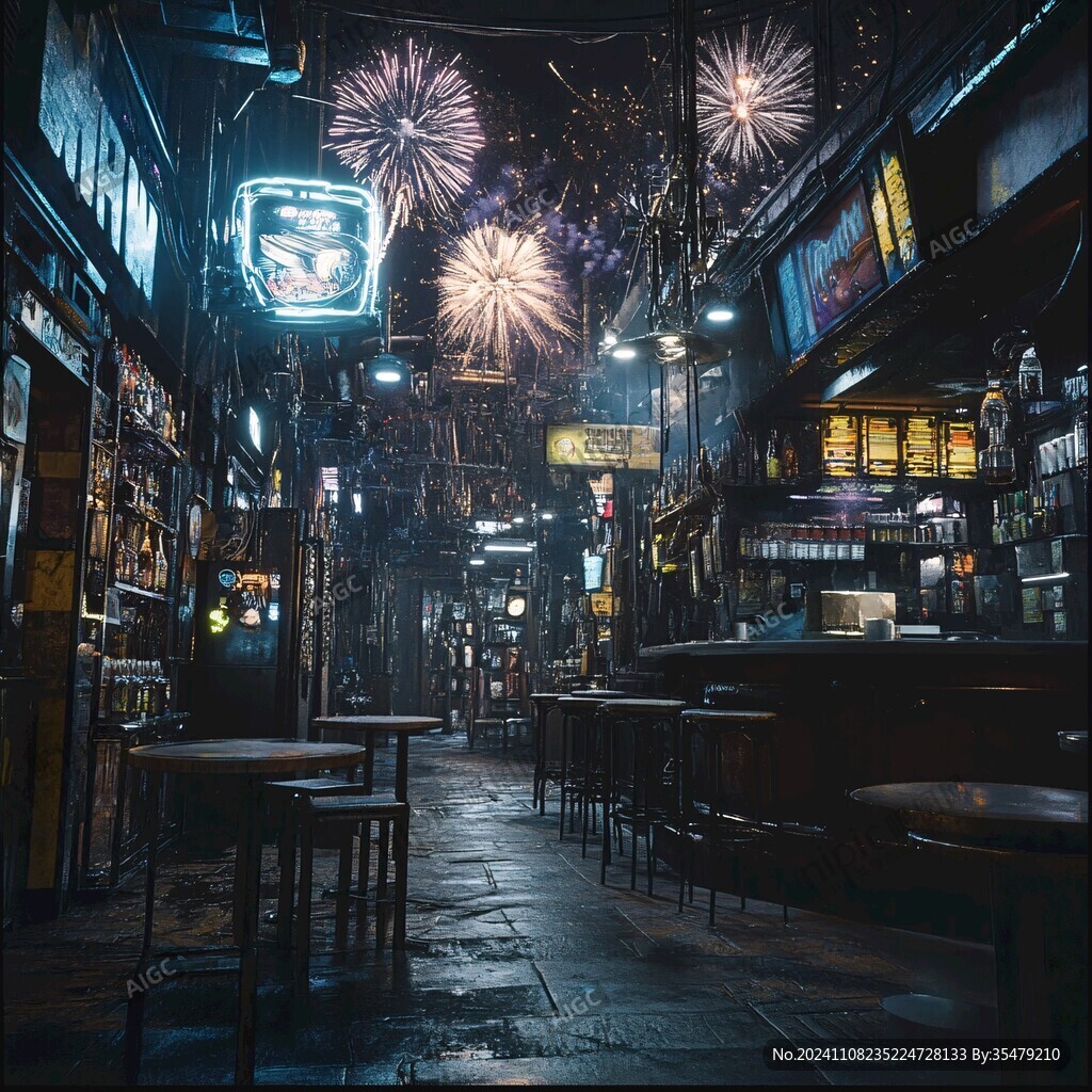 场景赛博插画