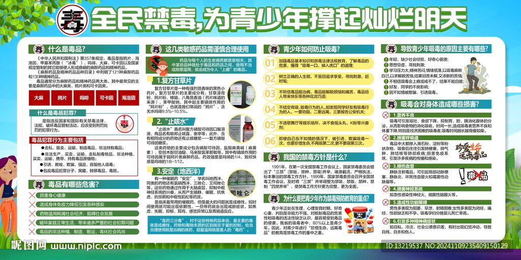 青少年禁毒宣传栏