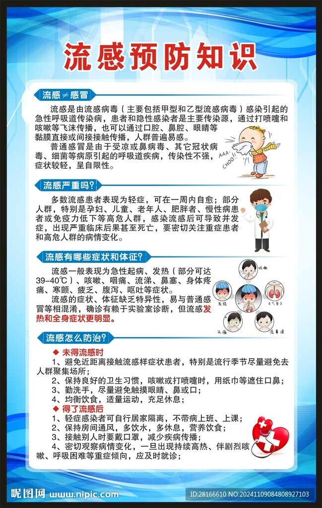 预防流感知识海报