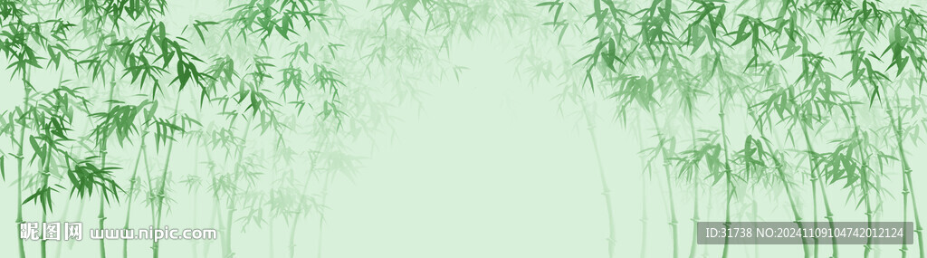 巨幅水墨竹子背景墙
