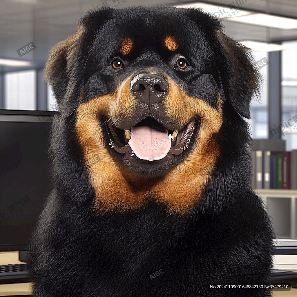 狗狗写实插画