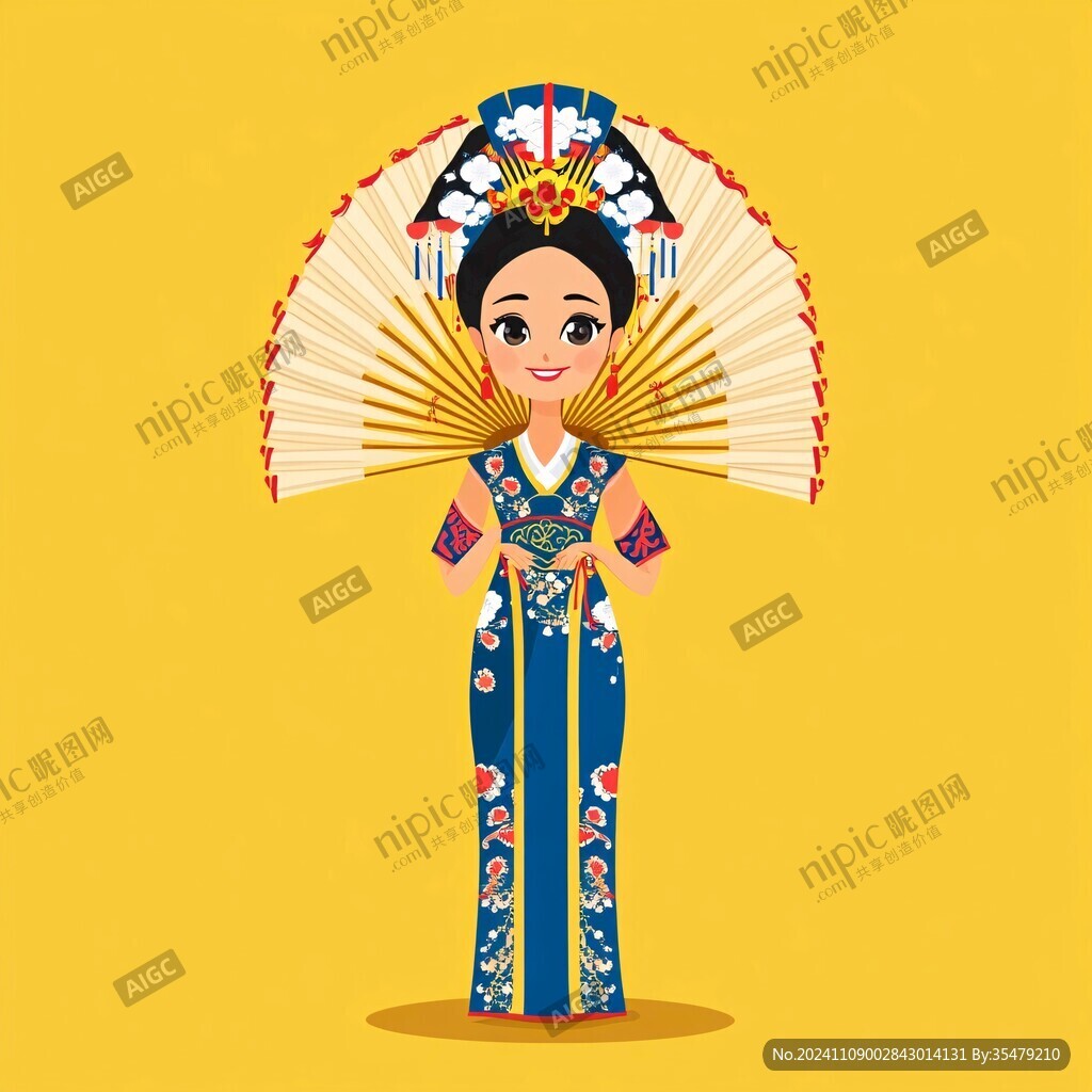 国潮卡通美女
