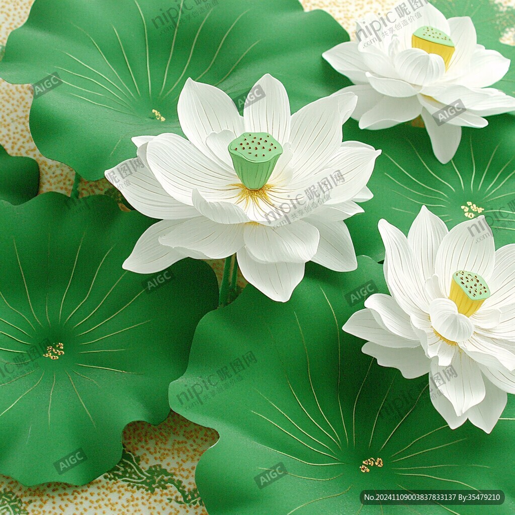 3d荷花背景