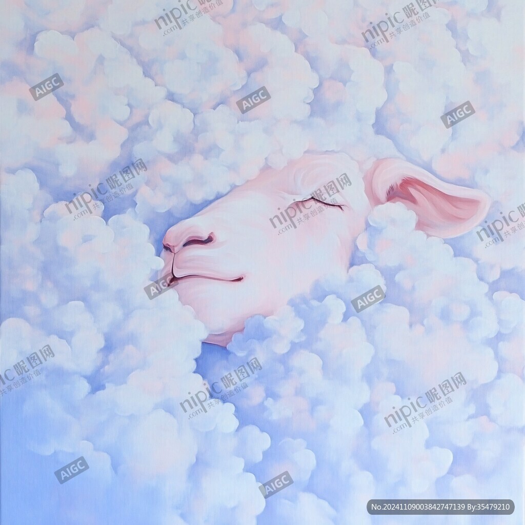 手绘云小鹿