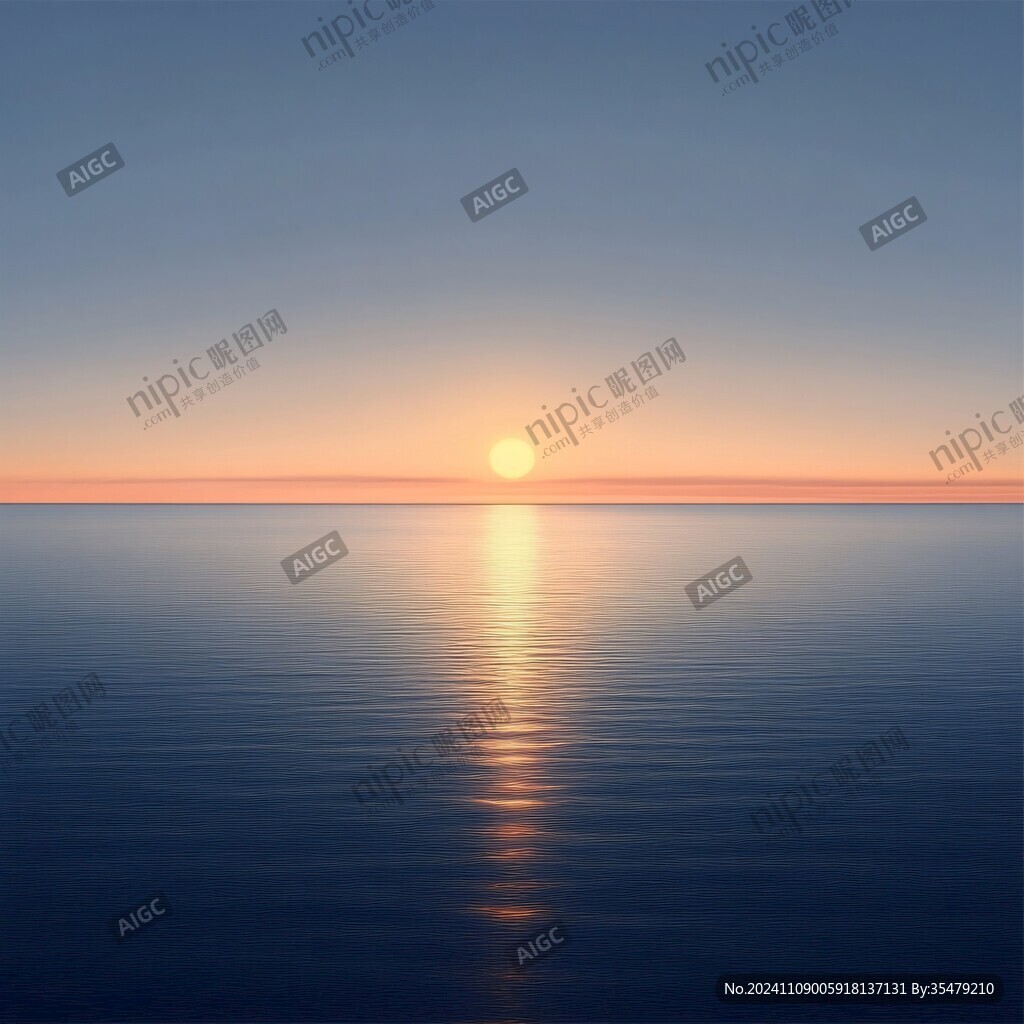 太阳落山海平面海洋