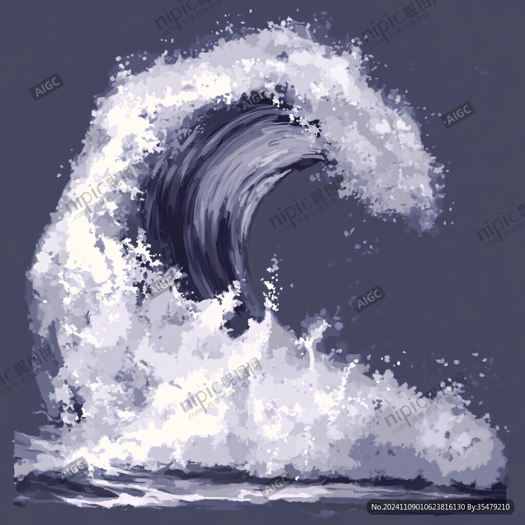 海浪龙卷螺旋漩涡元素