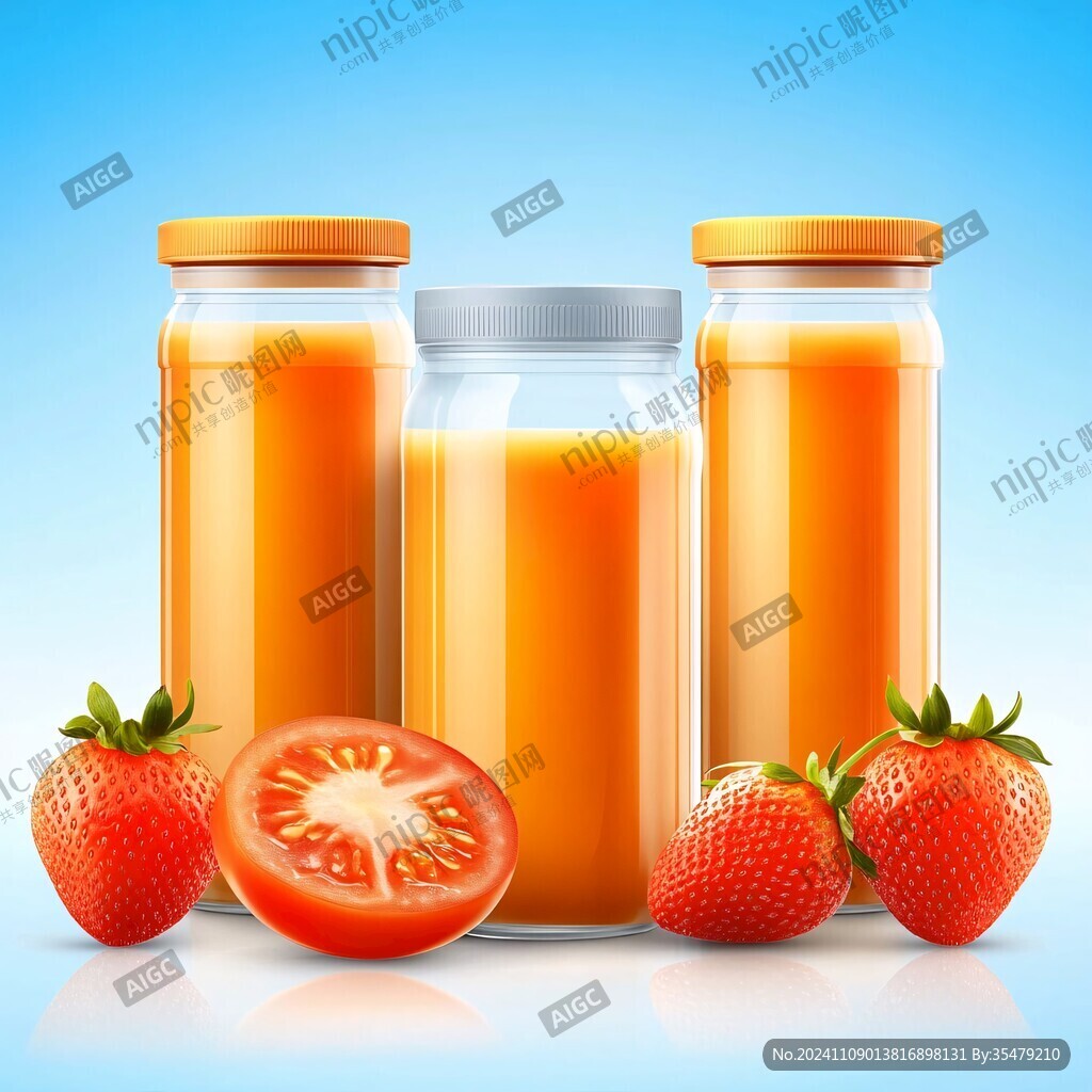 草莓瓶装设计
