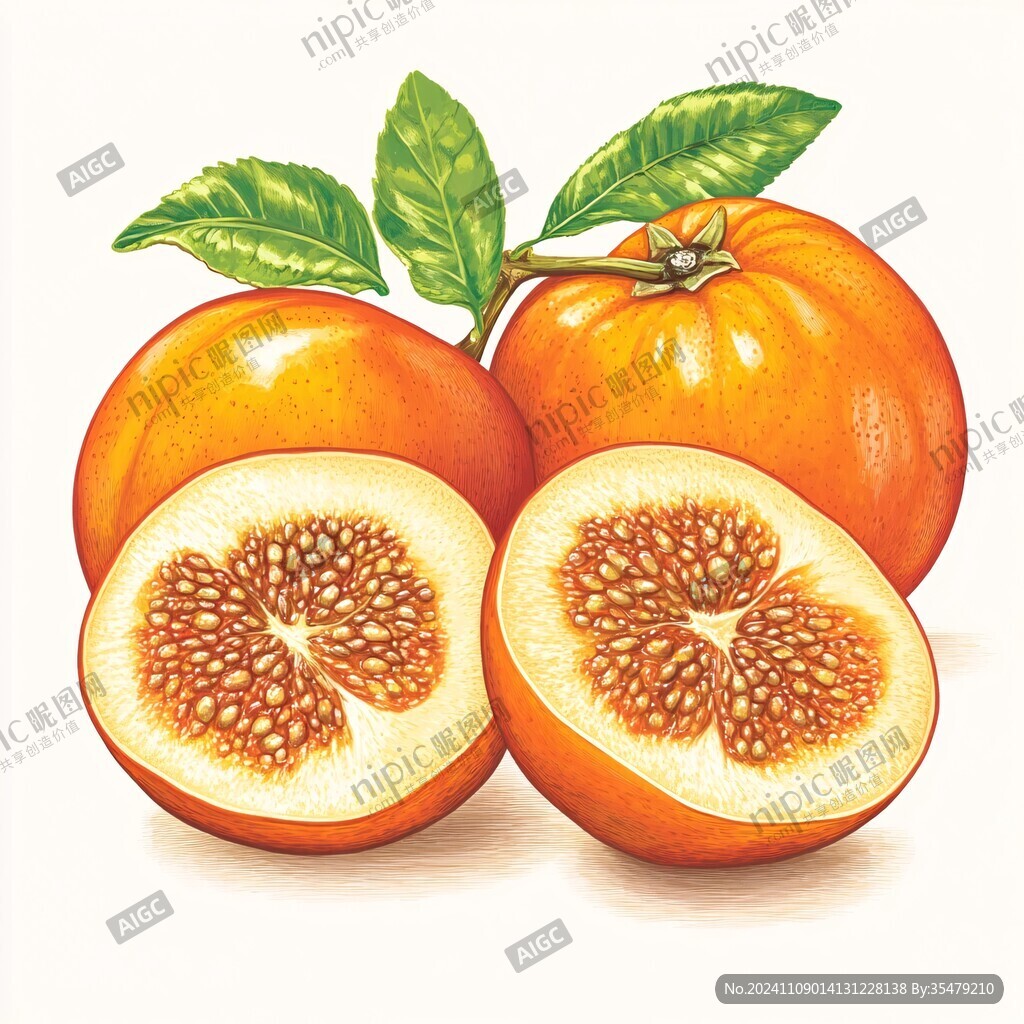 血柑插画手绘