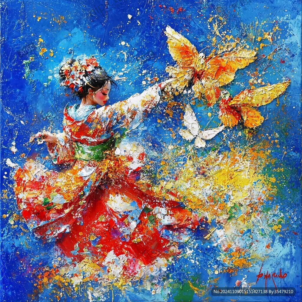 蝶恋花油画