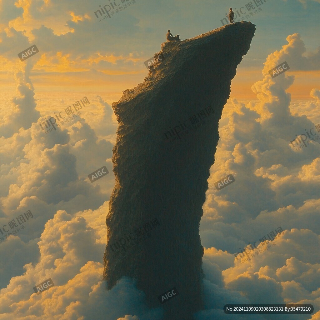 3d云海悬浮小岛