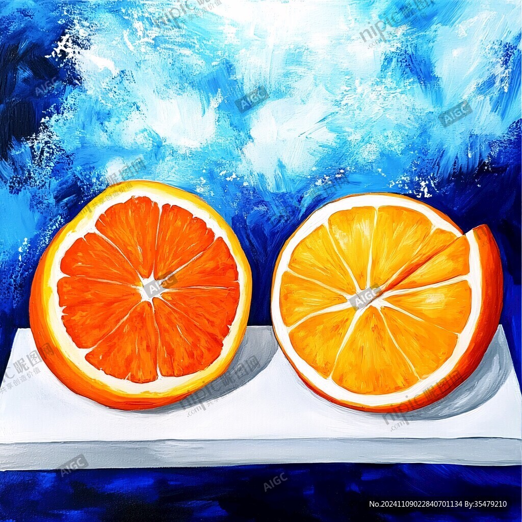 装饰画橙子