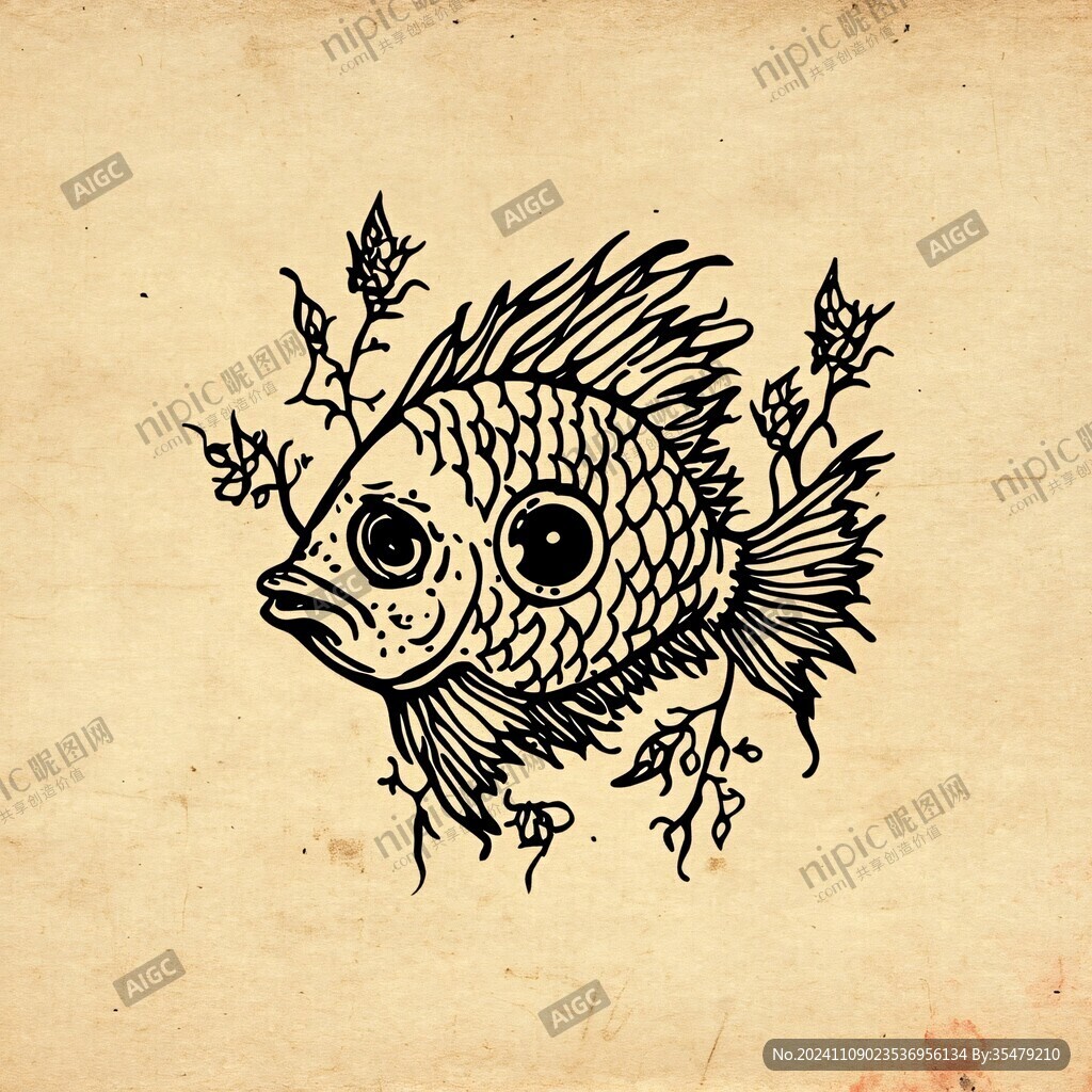 河豚手绘
