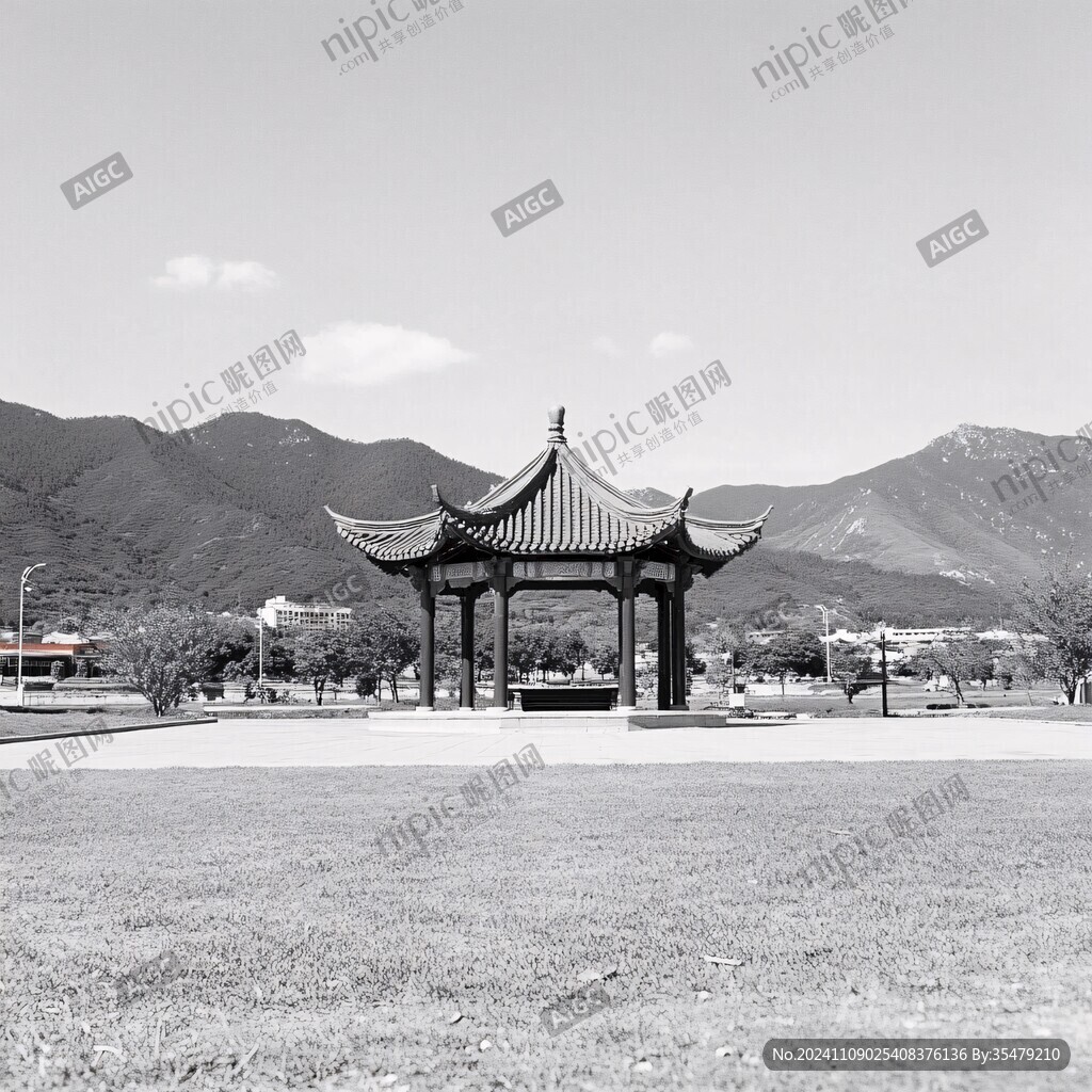 凉亭远望