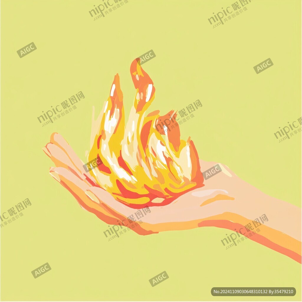 火苗组合插画
