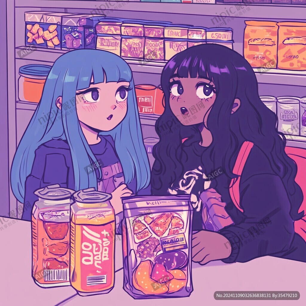 零食女孩头像