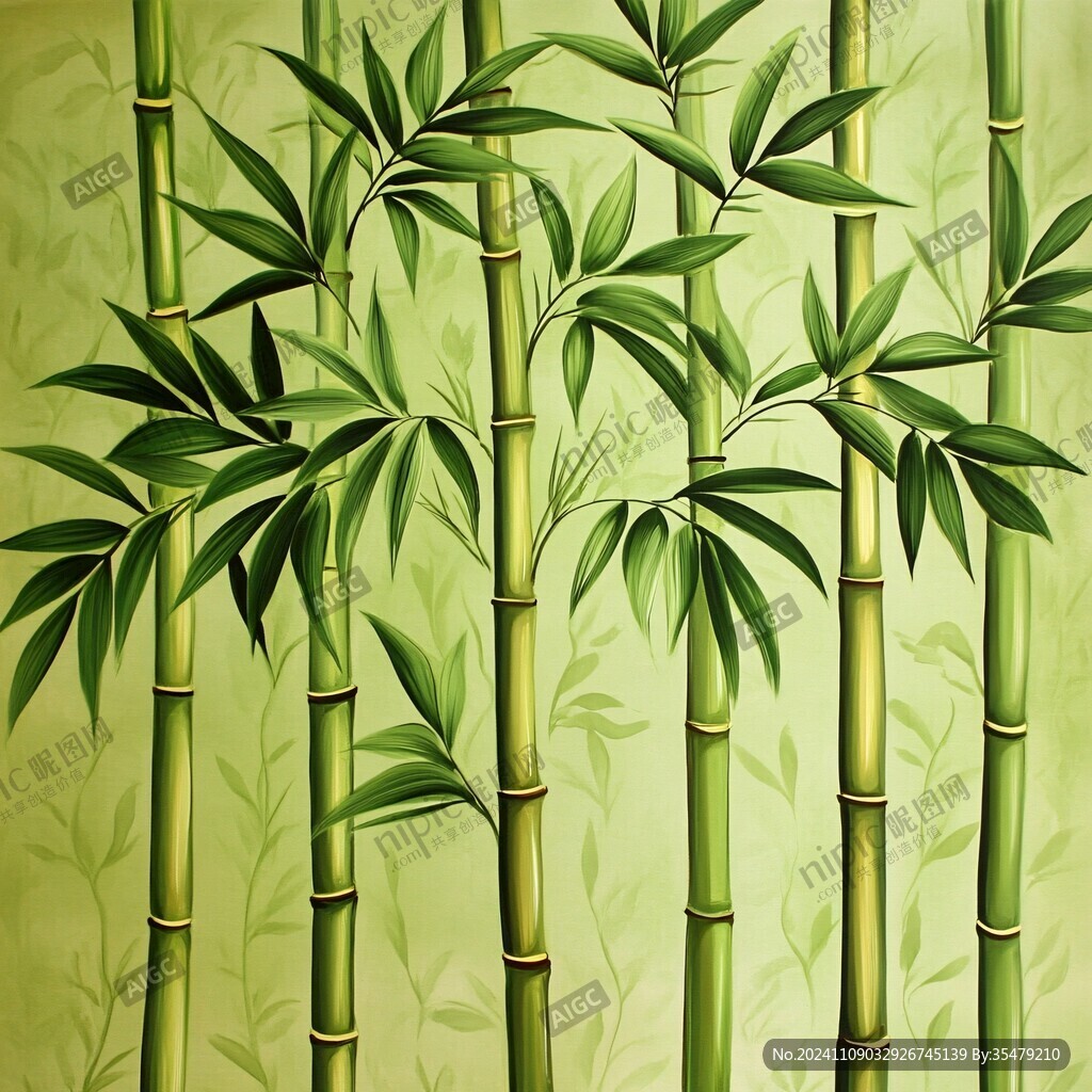 绿竹壁画
