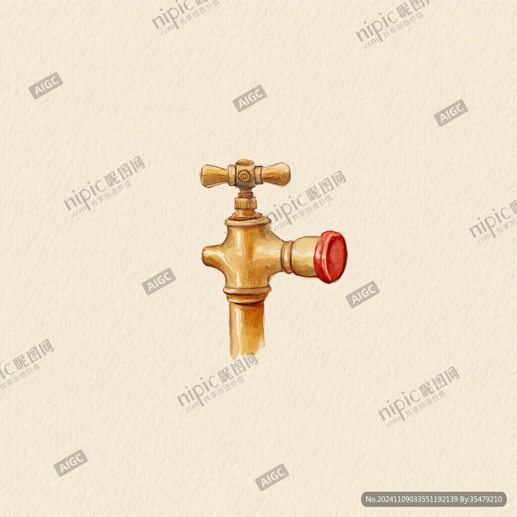 卡通手绘水龙头