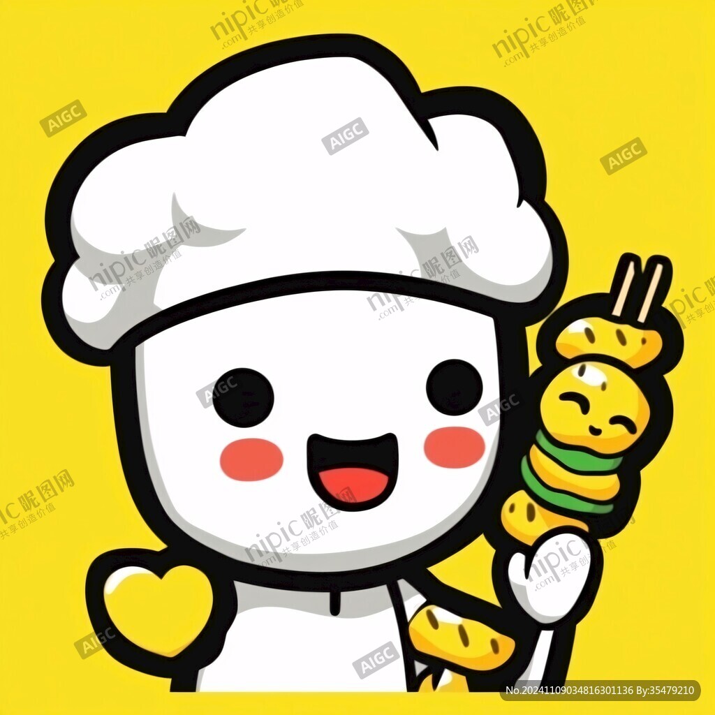 开心小蜜蜂厨师形象