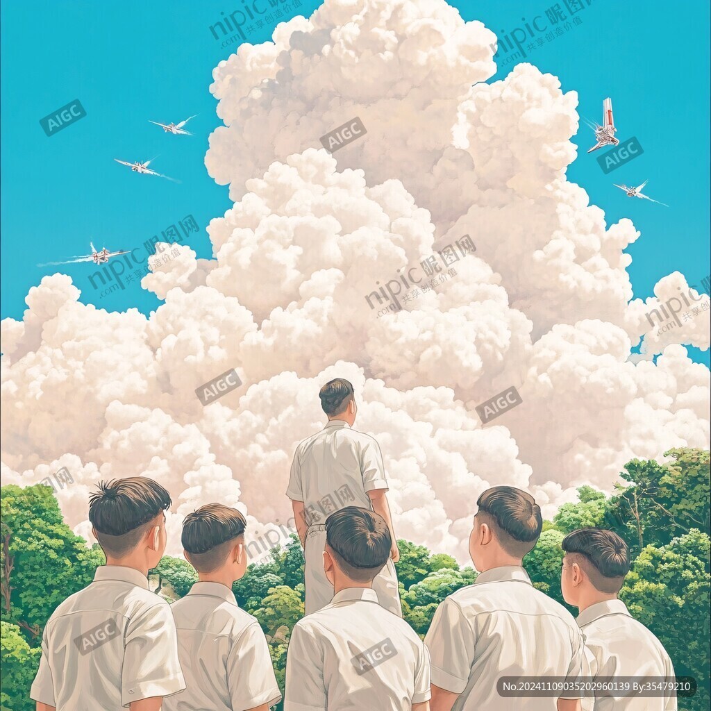 动漫中童话中的白云