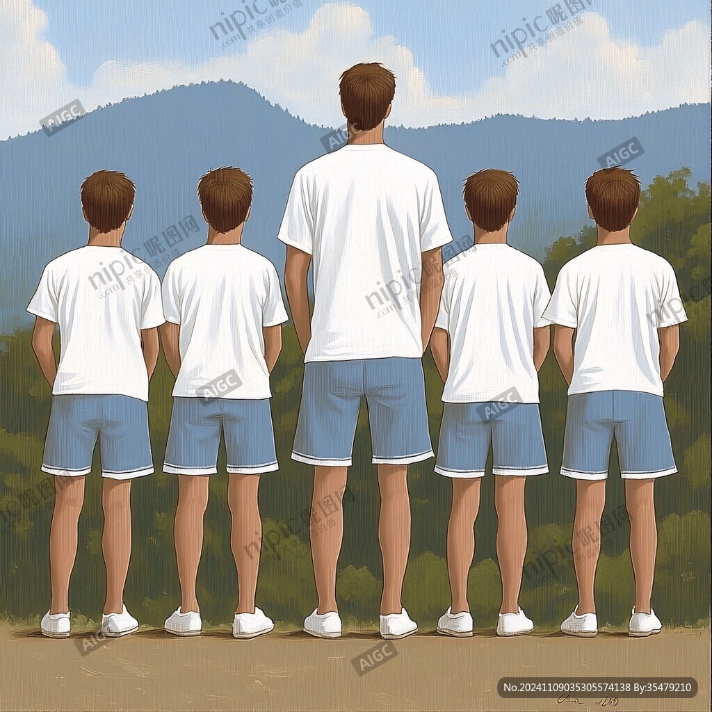 青春男孩插画