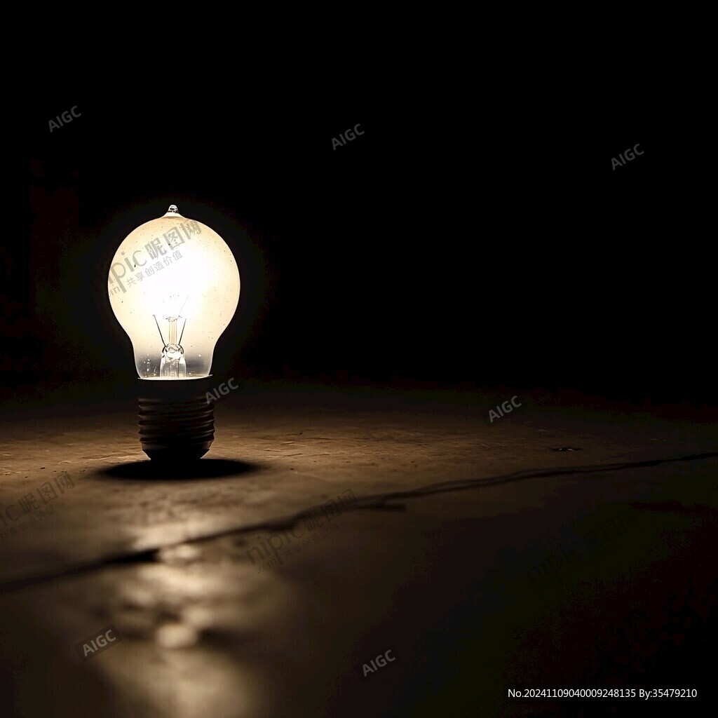 夜晚小灯泡
