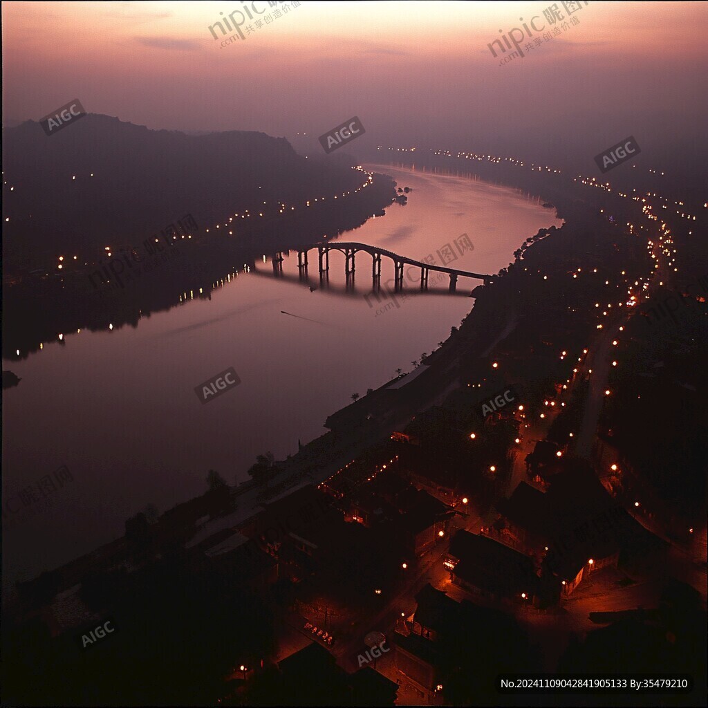 富春江夜景