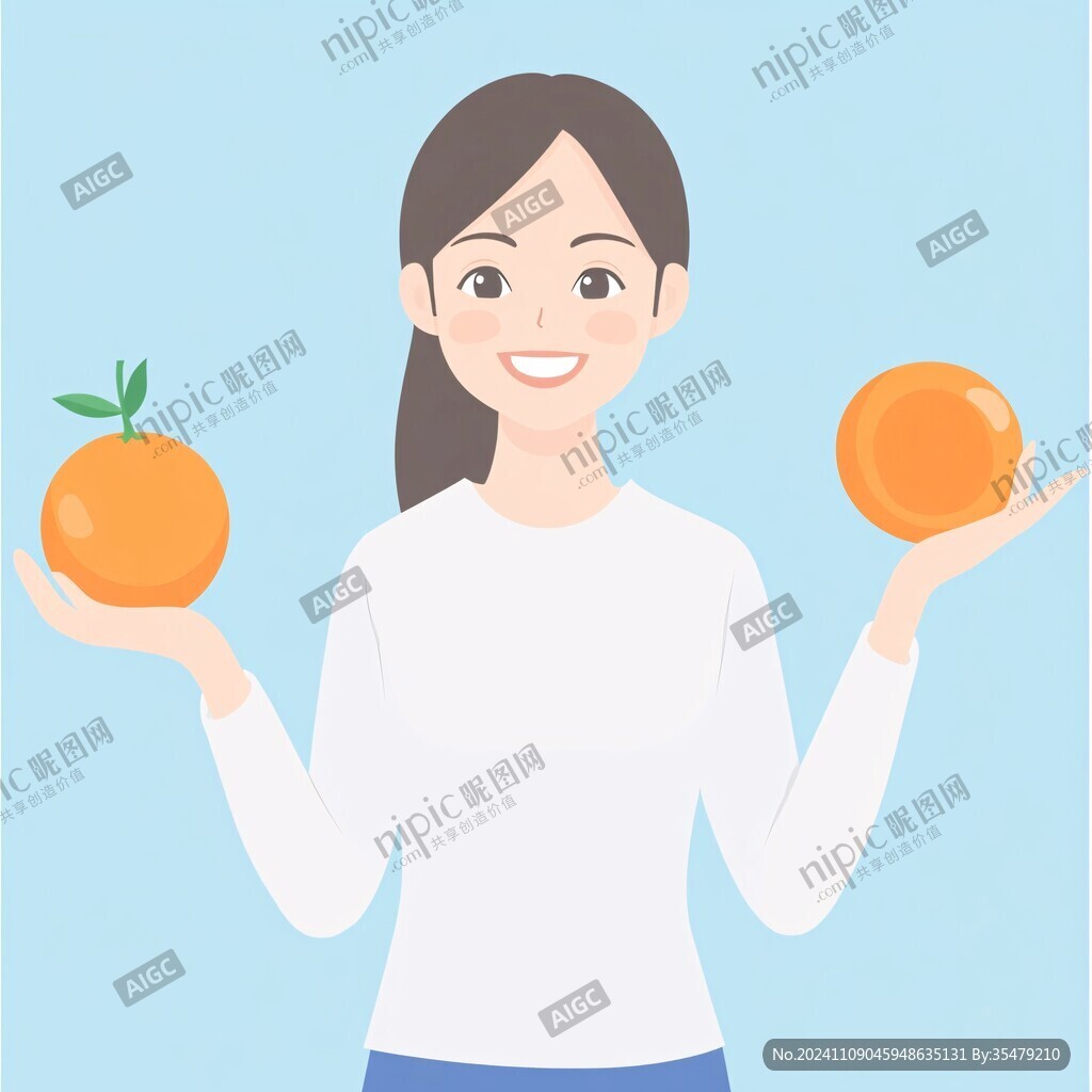 耙耙柑包装人物插画