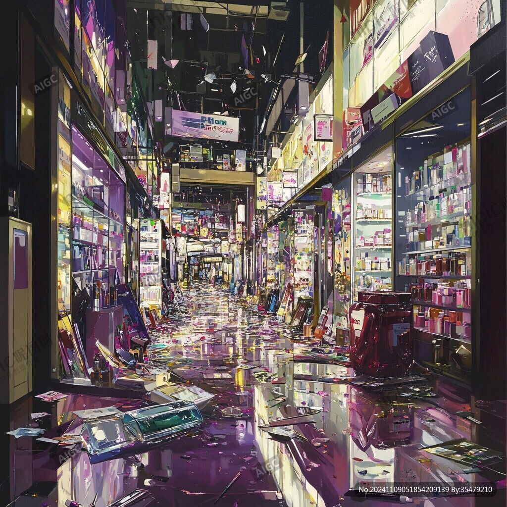场景赛博插画