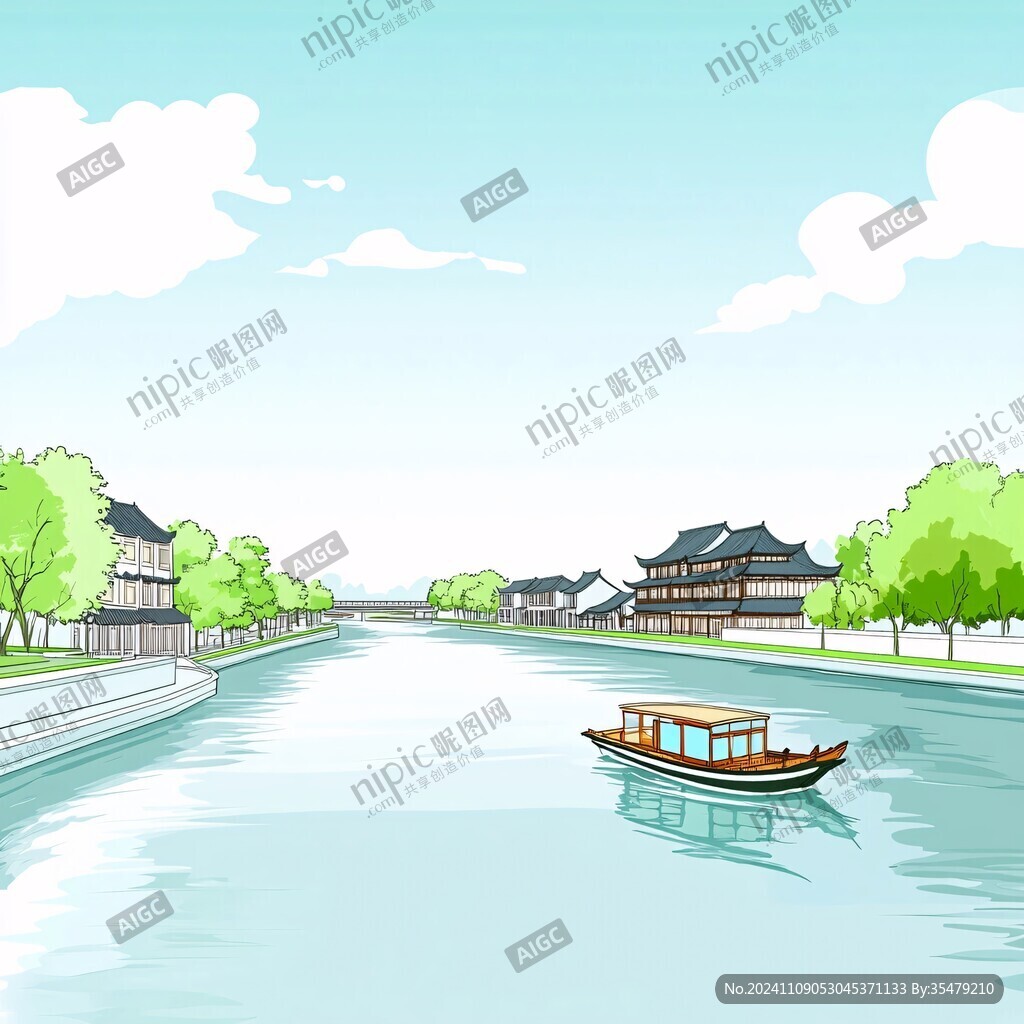 浏河古镇插画