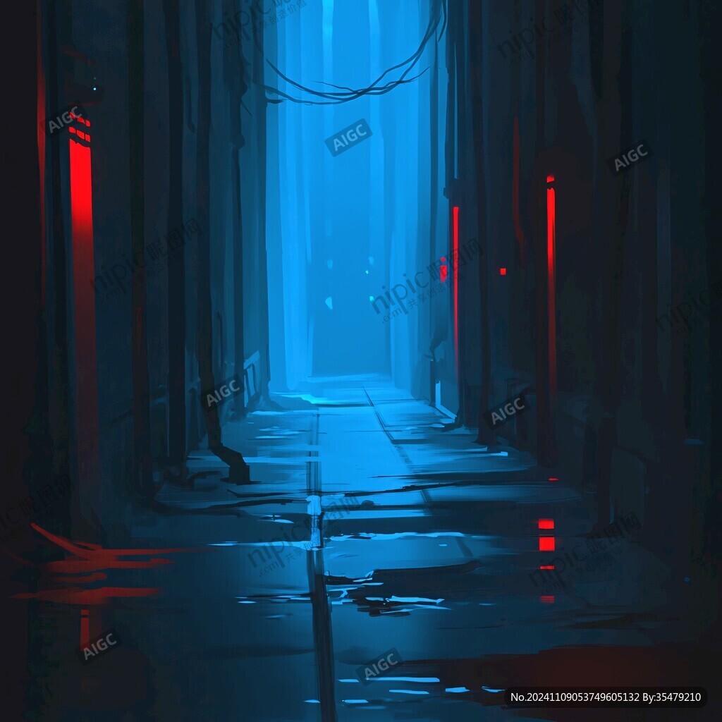 场景赛博插画