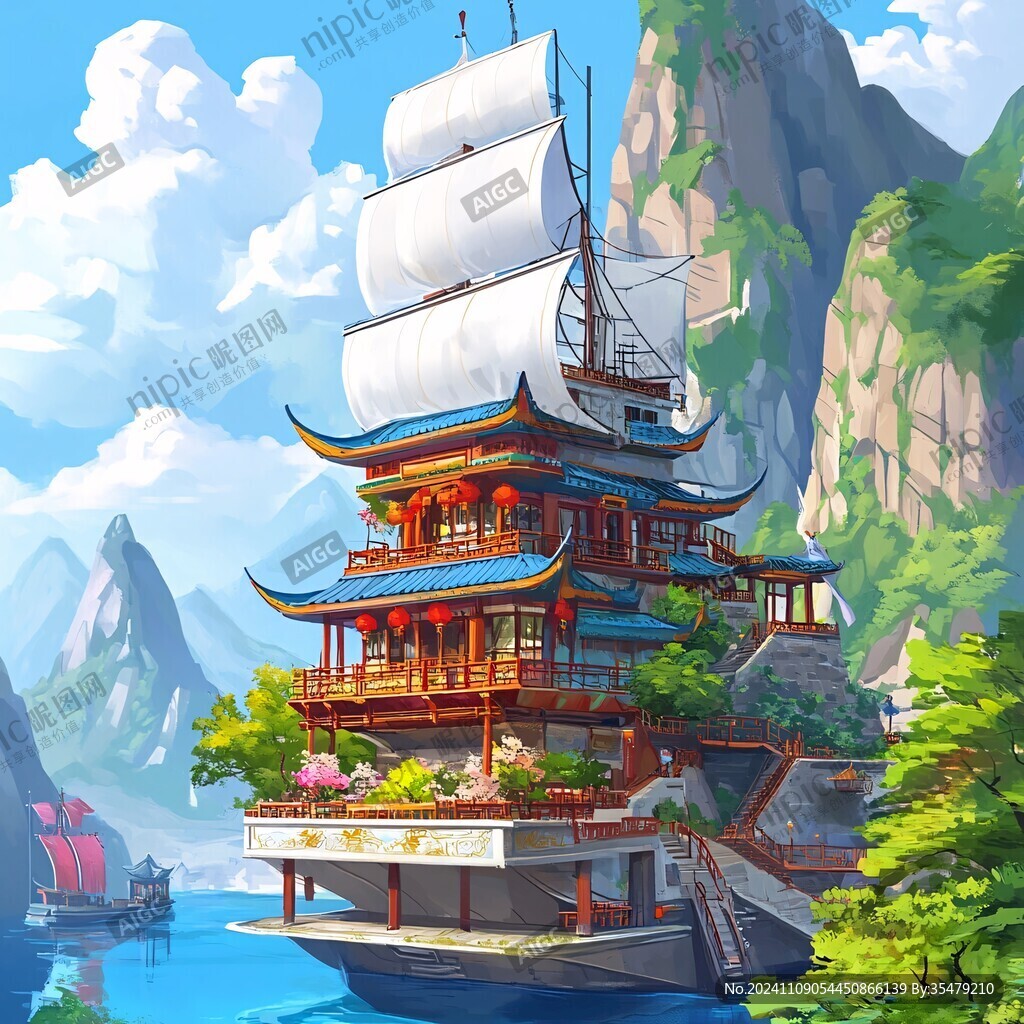 九天楼插画