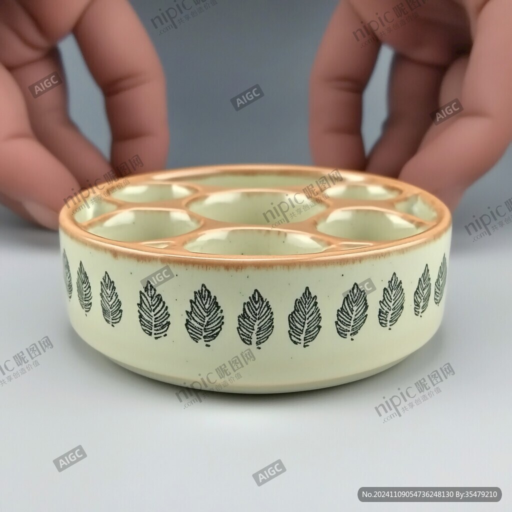 花草叶纹瓷洗