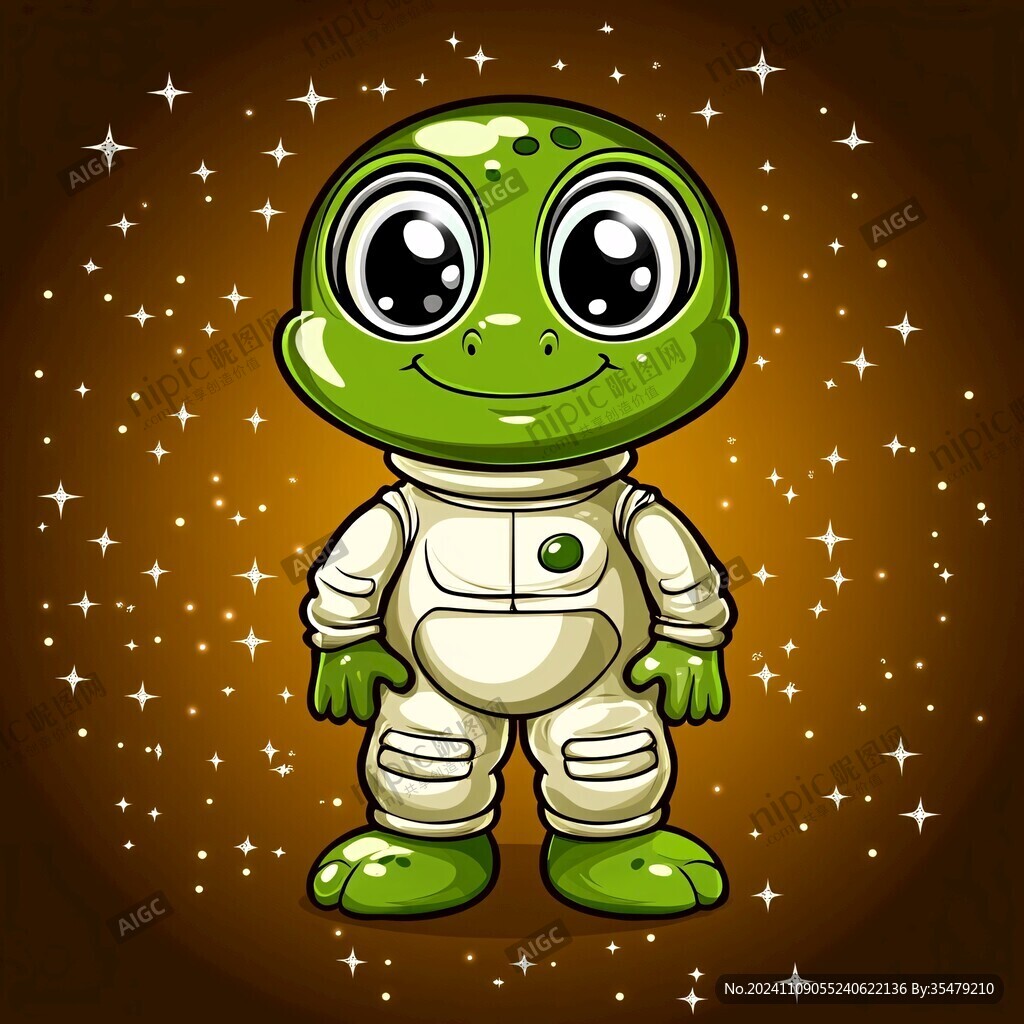 蛇年卡通宇航员