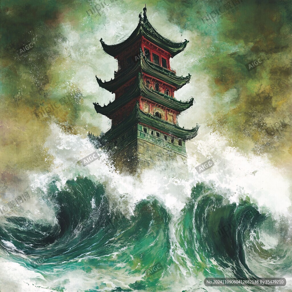 飞英塔插画