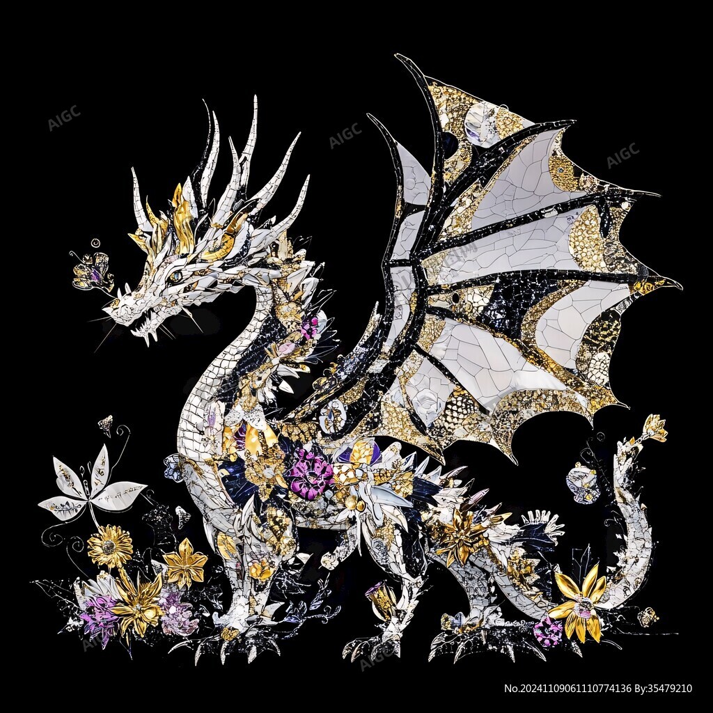 金色渐变龙