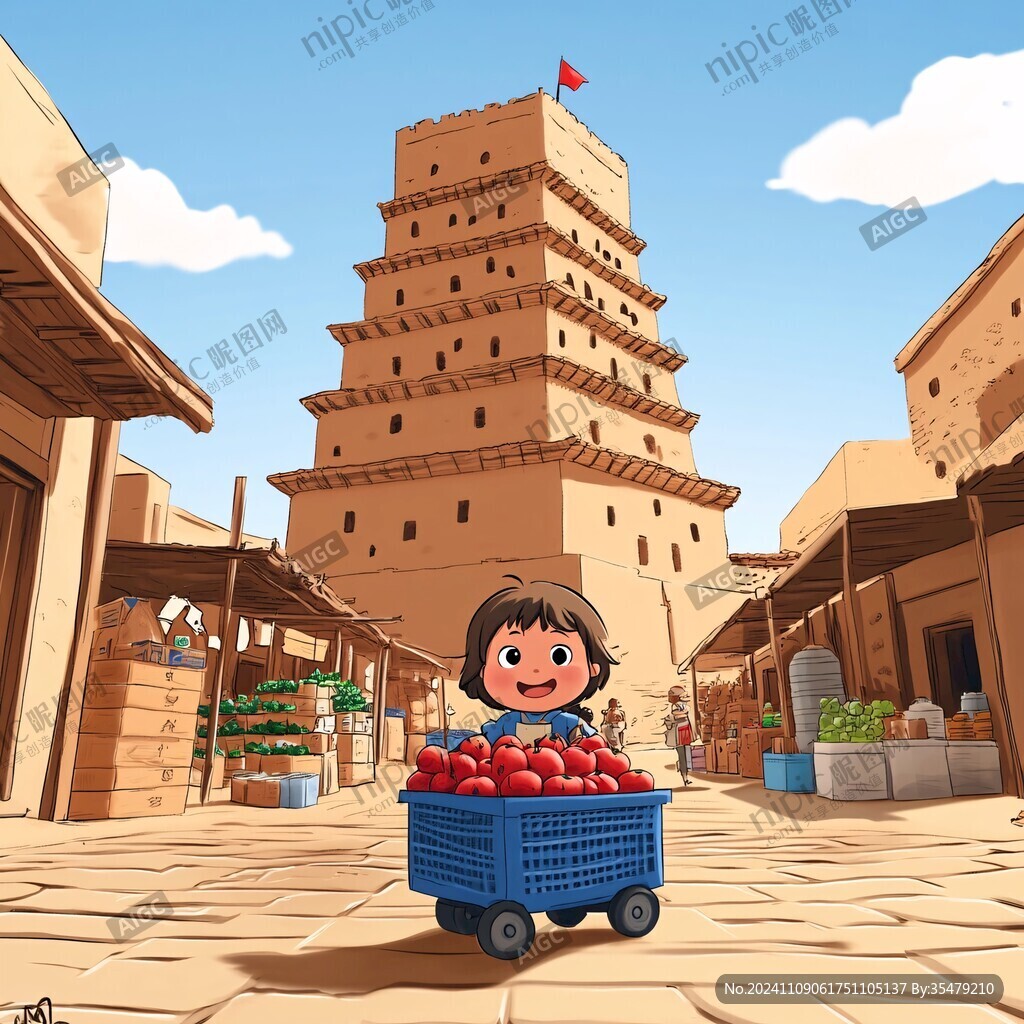 卖枣插画