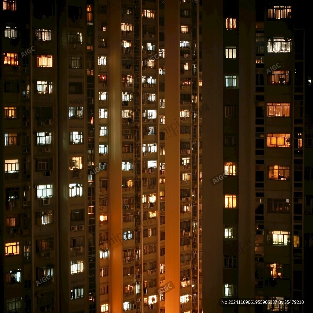 楼房灯光