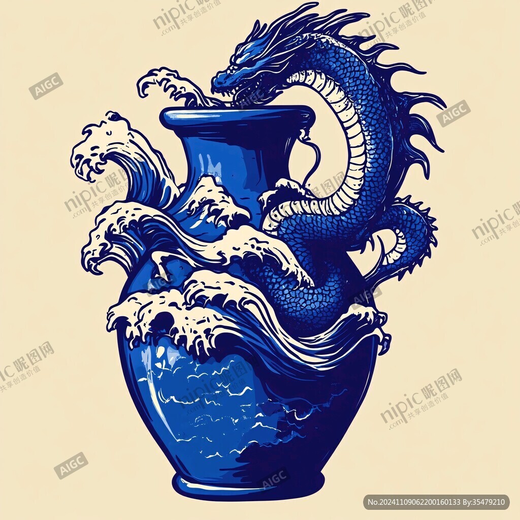 国潮风蛟龙得水
