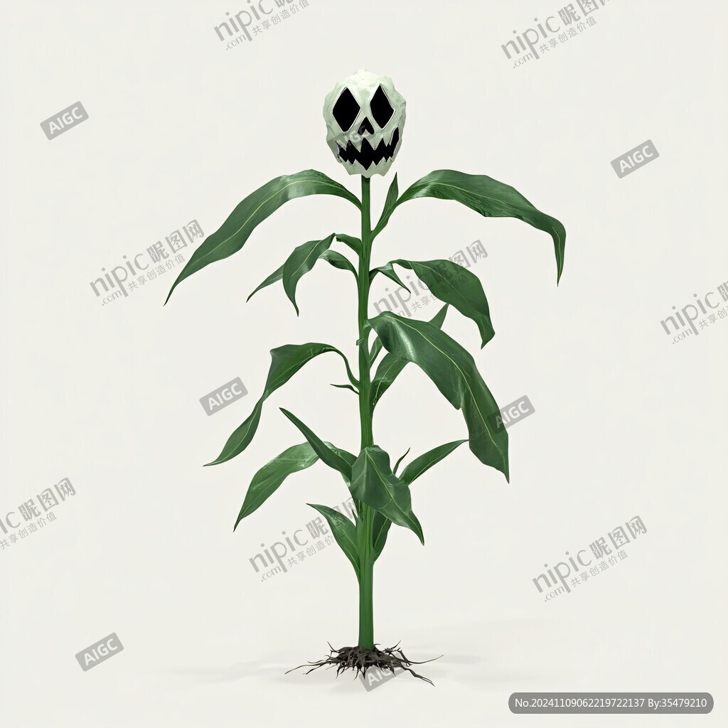 手绘芝麻树