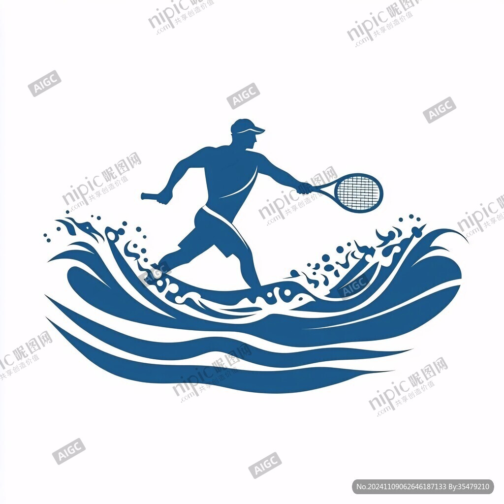 打网球的人logo